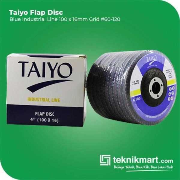 TAIYO FLAP DISC INDUSTRIAL BLUE LINE GRID #60 100X16MM