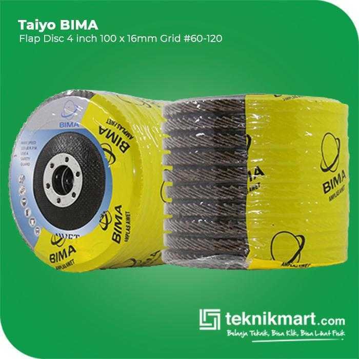 TAIYO A100 BIMA FLAP DISC GRID #100 100X16MM