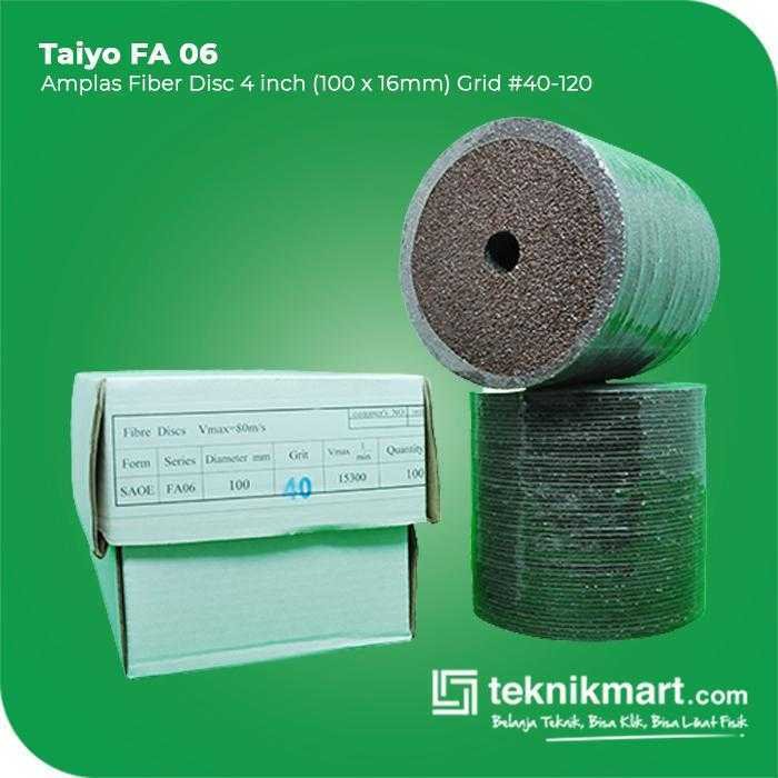 TAIYO FA 06 AMPLAS DISC FIBER GRID #120 100X16MM