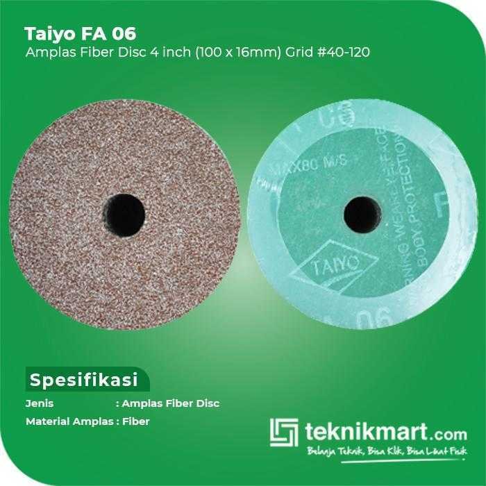 TAIYO FA 06 AMPLAS DISC FIBER GRID #120 100X16MM - Image 2
