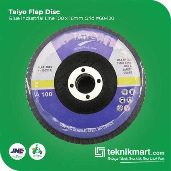 TAIYO FLAP DISC INDUSTRIAL BLUE LINE GRID #80 100X16MM