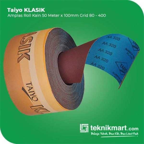 TAIYO KLASIK AMPLAS ROLL KAIN GRID #100 50METERX100MM