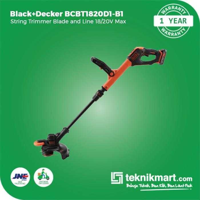 BLACK AND DECKER BCBT1820D1 STRING TRIMMER WITH BLADE AND LINE 18/20 VOLT (MAX) - Image 4