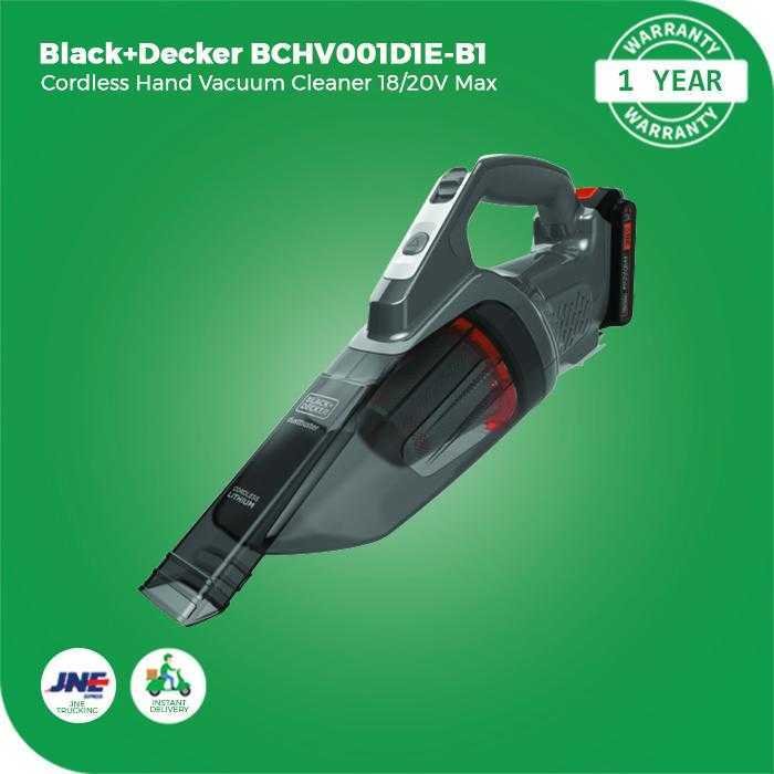 BLACK AND DECKER BCHV001D1E CORDLESS POWER HAND VACUUM CLEANER 20VOLT 1.5AH - Image 3