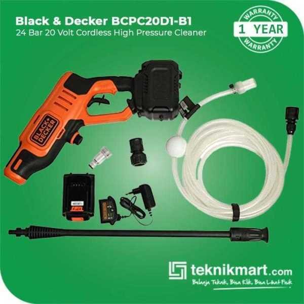 BLACK AND DECKER BCPC20D1 CORDLESS HIGH PRESSURE CLEANER 20VOLT 24BAR 2SPEED