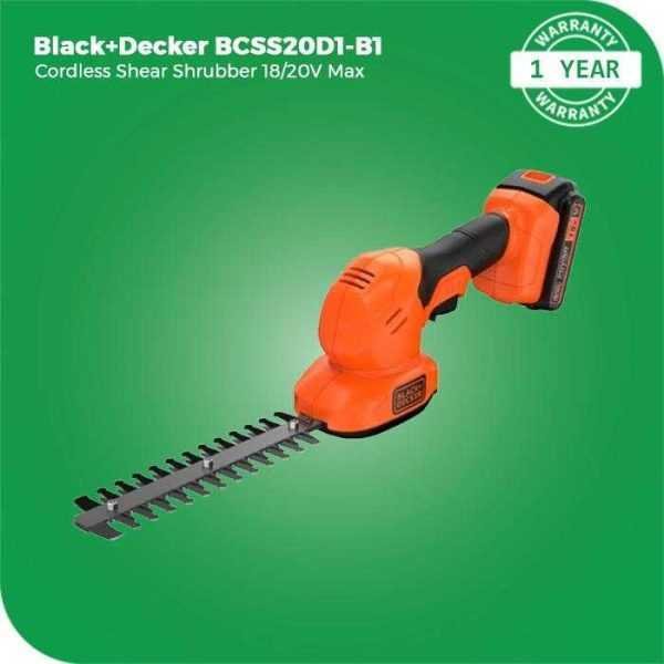 BLACK AND DECKER BCSS20D1 CORDLESS SHEAR SHRUBBER 20VOLT 2.0AH