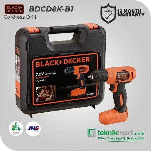 BLACK AND DECKER BDCD8K CORDLESS DRILL KIT SET 7.2VOLT - Image 3