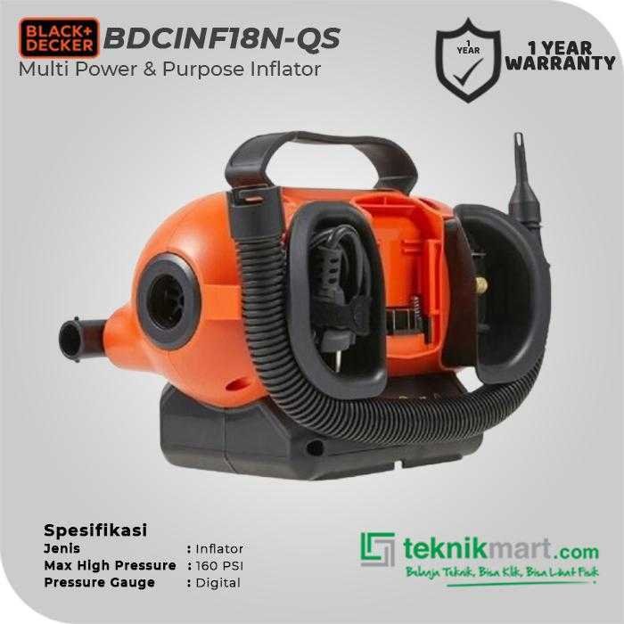 BLACK AND DECKER BDCINF18N MULTI POWER AND PURPOSE INFLATOR 18 VOLT - Image 2