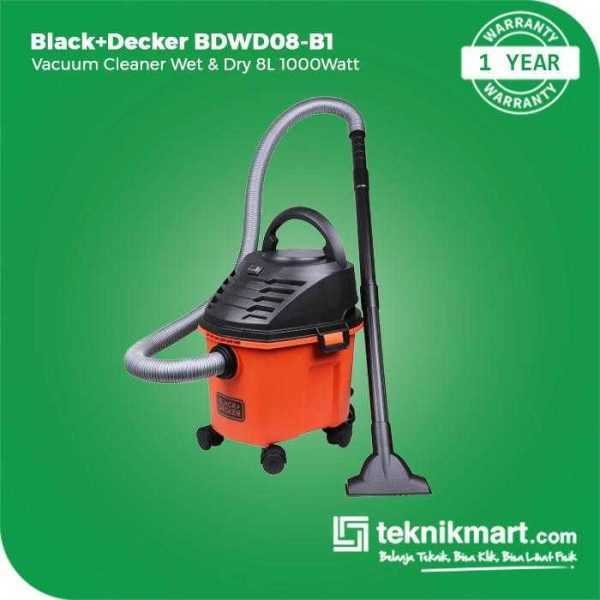 BLACK AND DECKER BDWD08 VACUUM CLEANER WET & DRY 1000 WATT 8 LITER