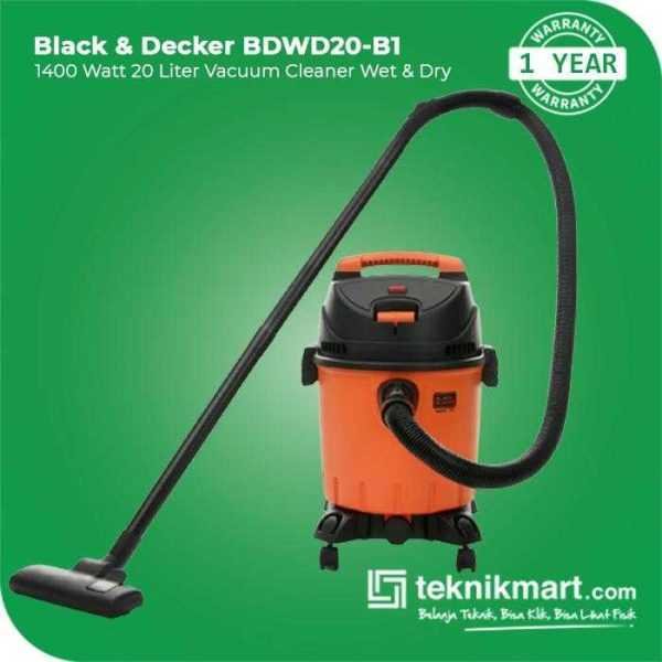 BLACK AND DECKER BDWD20 VACUUM CLEANER WET & DRY 1400 WATT 20LITER