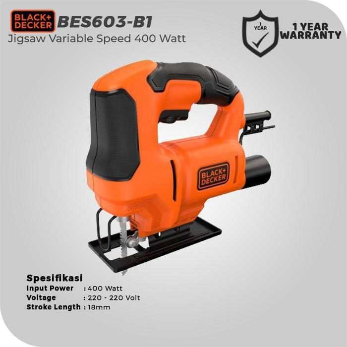 BLACK AND DECKER BES603 VARIABLE SPEED JIGSAW 400 WATT - Image 3