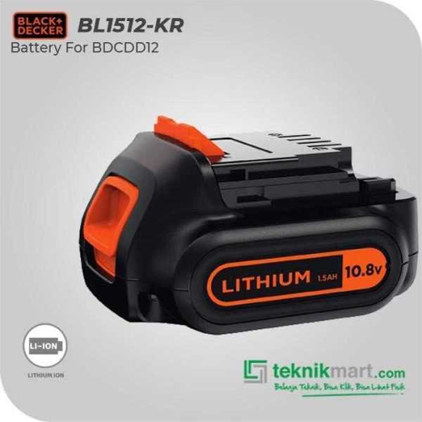 BLACK AND DECKER BL1512 BATTERY LITHIUM 10.8VOLT 1.5AH FOR BDCDD12