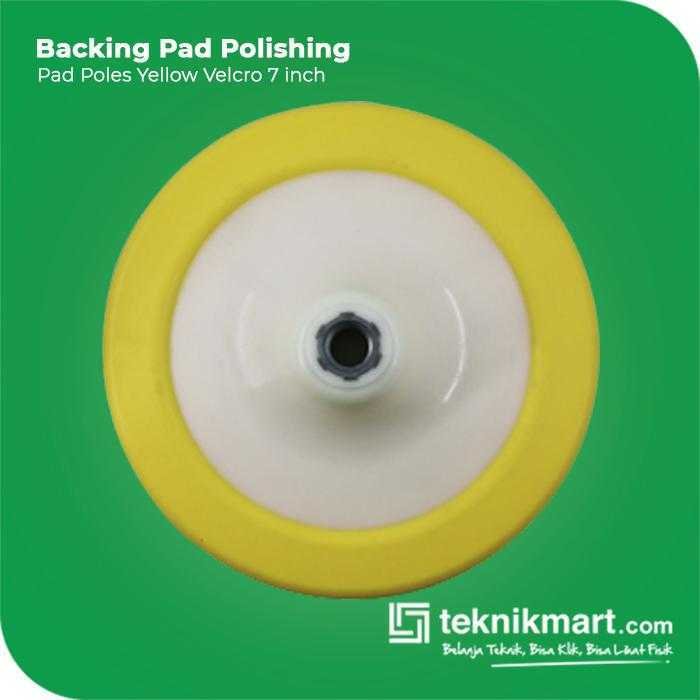 TAIYO BACKING PAD POLISHING YELLOW VELCRO 7 "