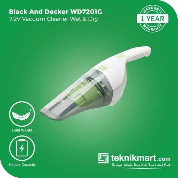 BLACK AND DECKER WD7201G WET & DRY HAND VACUUM 7.2V LI-ION (WHITE/GREEN)