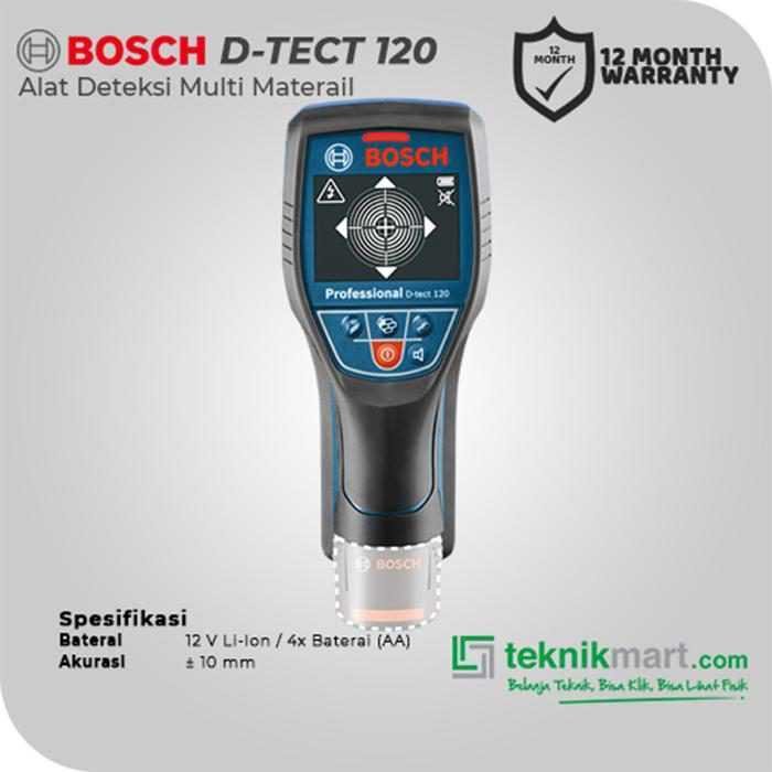 BOSCH D-TECT 120 DETECTOR WALL SCANNER 12VOLT (PLASTIC PIPES,METAL,LIVE WIRES) - Image 2