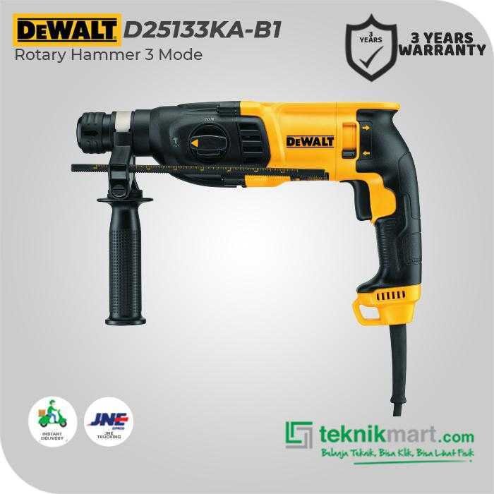 DEWALT D25133KA ROTARY HAMMER SDS PLUS 800WATT 26MM 3MODE WITH DRILL BIT - Image 3