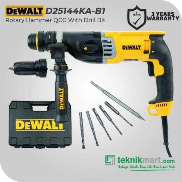 DEWALT D25144KA ROTARY HAMMER SDS PLUS 900WATT 28MM 3MODE WITH DRILL BIT + QCC