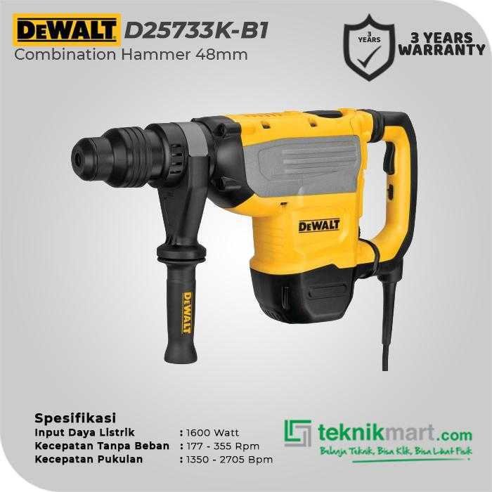 DEWALT D25733K DEMOLITION HAMMER SDS MAX 1600WATT 48MM 8KG - Image 2