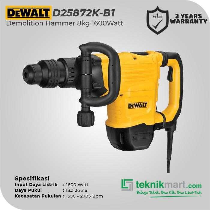 DEWALT D25872K DEMOLITION HAMMER SDS MAX 1600WATT 13.3JOULE - Image 2