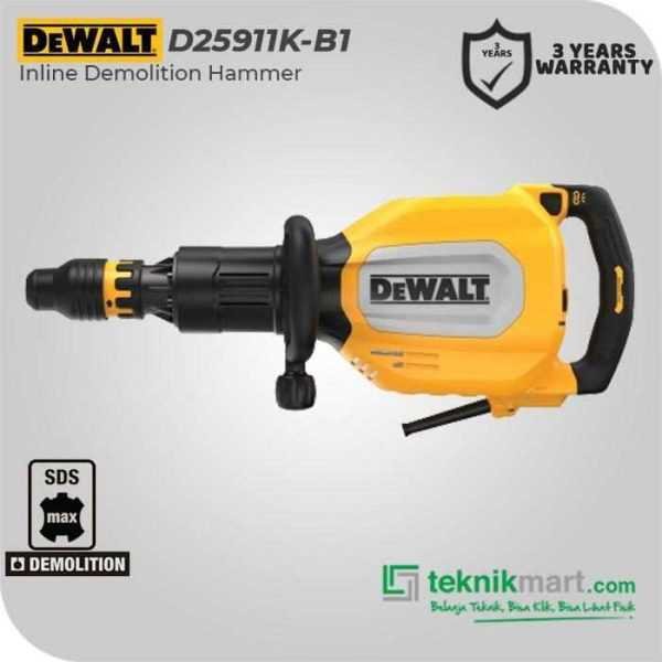 DEWALT D25911K DEMOLITION HAMMER SDS MAX 1700WATT 27JOULE