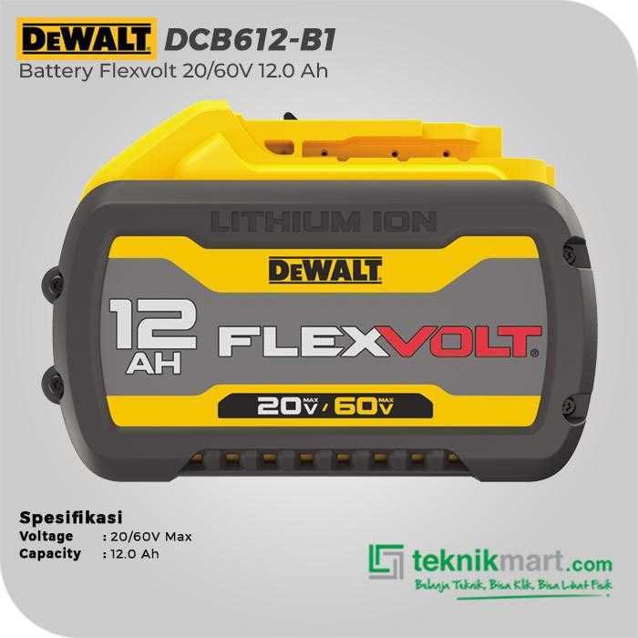 DEWALT DCB612 BATTERY FLEXVOLT 20/60V 12.0 AH - Image 2