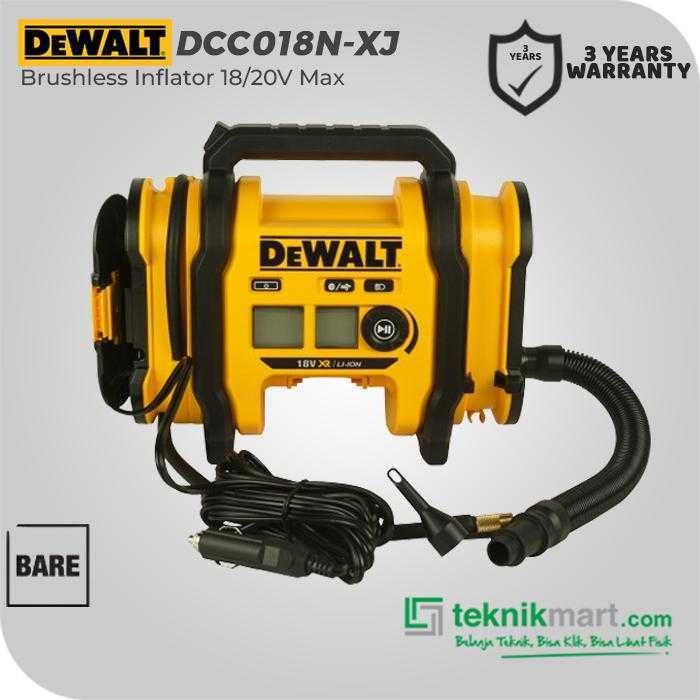 DEWALT DCC018N BRUSHLESS INFLATOR / COMPRESSOR 18VOLT 11BAR 160PSI (UNIT ONLY)