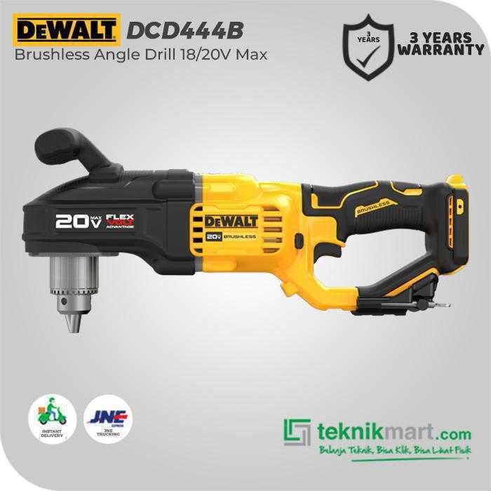 DEWALT DCD444B BRUSHLESS ANGLE DRILL 20V MAX E-CLUCTH 13MM (UNIT ONLY) - Image 2