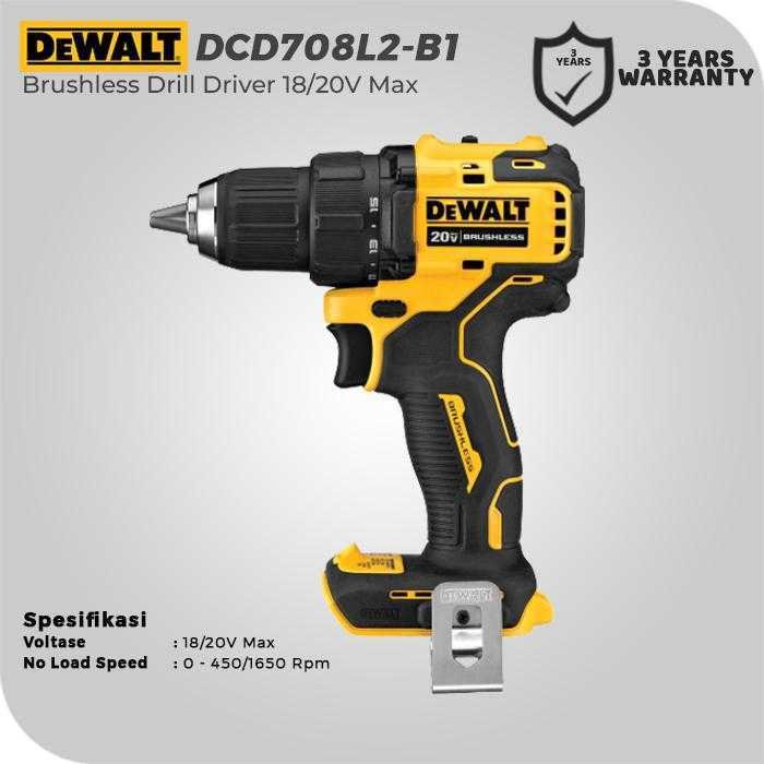 DEWALT DCD708L2 BRUSHLESS DRILL DRIVER 20V MAX 3.0AH - Image 2