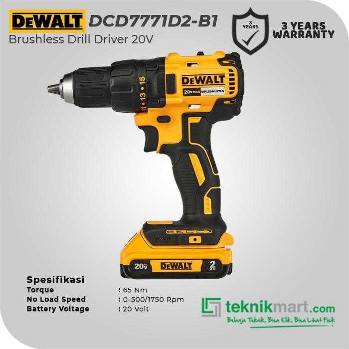 DEWALT DCD7771D2 BRUSHLESS DRILL DRIVER 20V 2.0AH - Image 2