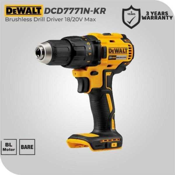 DEWALT DCD7771N BRUSHLESS DRILL DRIVER 20V MAX (UNIT ONLY)