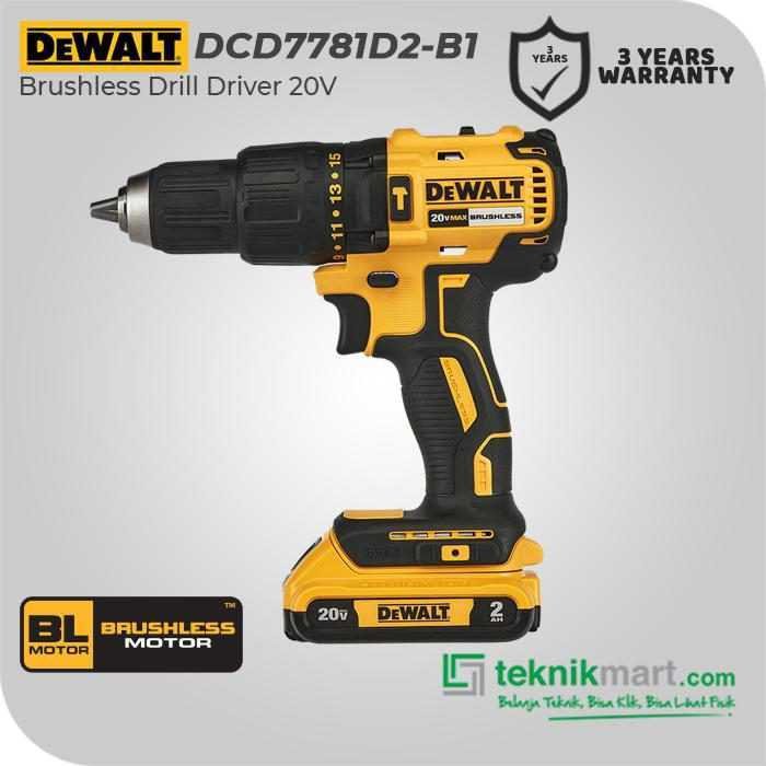 DEWALT DCD7781D2 BRUSHLESS HAMMER DRILL KIT 20V 2.0AH