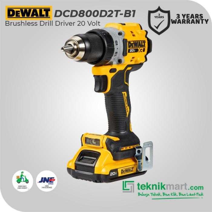DEWALT DCD800D2T BRUSHLESS DRILL DRIVER 20VOLT 2.0AH - Image 3