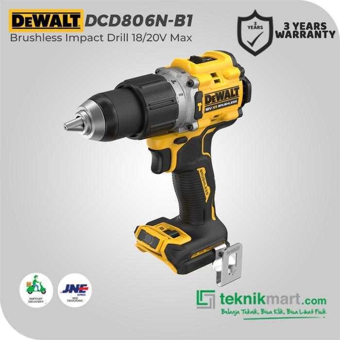 DEWALT DCD806N BRUSHLESS IMPACT DRILL 20V 13MM (UNIT ONLY) - Image 3