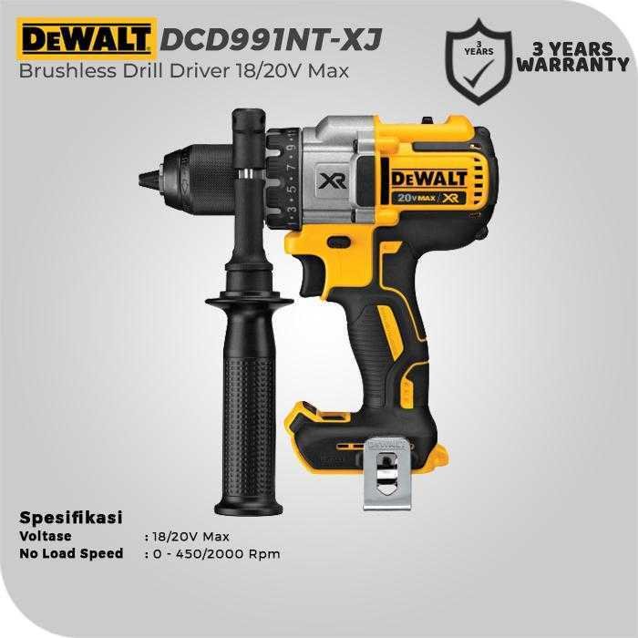 DEWALT DCD991NT BRUSHLESS DRILL DRIVER 18V XR BOX (UNIT ONLY) - Image 2