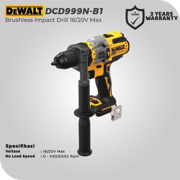 DEWALT DCD999N BRUSHLESS IMPACT DRILL 20V MAX FVA (UNIT ONLY) - Image 3