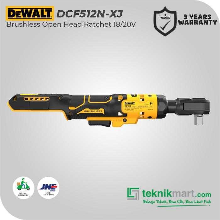 DEWALT DCF512N BRUSHLESS OPEN HEAD RATCHET 18VOLT SQ 1/2INCH (UNIT ONLY) - Image 3