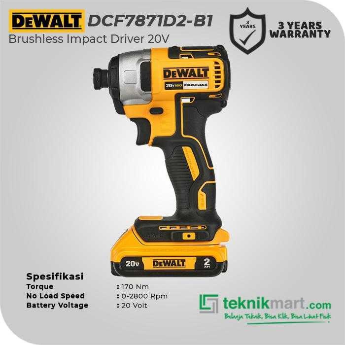 DEWALT DCF7871D2 BRUSHLESS IMPACT DRIVER 20V 2.0AH - Image 2