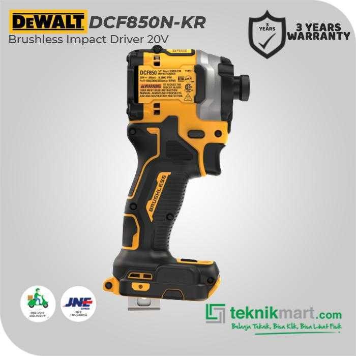 DEWALT DCF850N BRUSHLESS IMPACT DRIVER 20V MAX ATOMIC (UNIT ONLY) - Image 3