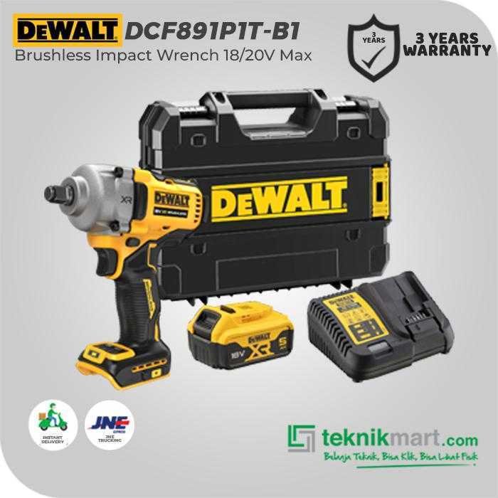 DEWALT DCF891P1T BRUSHLESS IMPACT WRENCH 20V MAX SQ 1/2" 812 NM 5.0AH XR LI-ION - Image 3