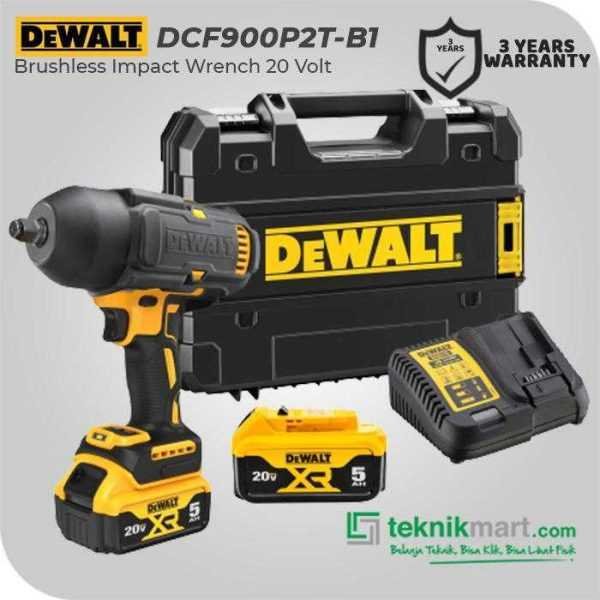 DEWALT DCF900P2T BRUSHLESS IMPACT WRENCH 20VOLT SQ 1/2" 1.898NM (2X 5.0AH)
