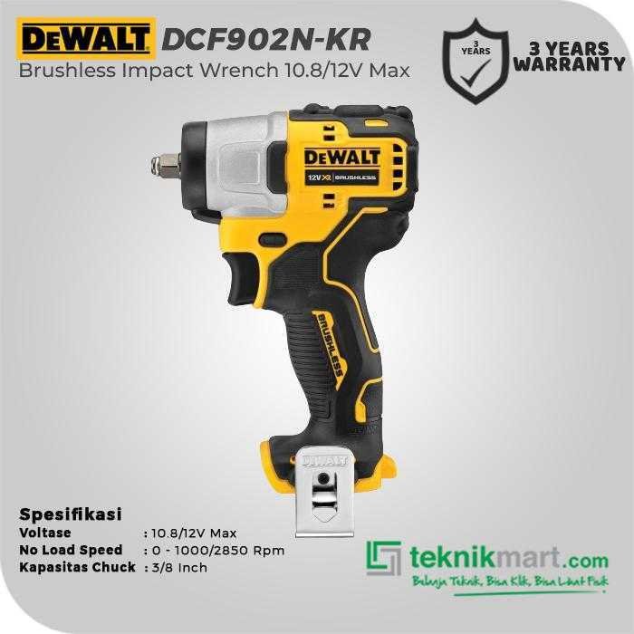 DEWALT DCF902N BRUSHLESS IMPACT WRENCH 12VOLT MAX SQ 3/8" 168NM (UNIT ONLY) - Image 3