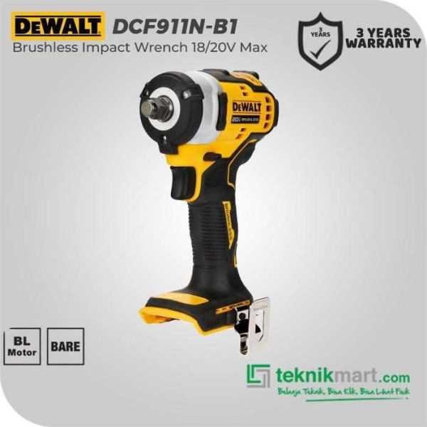 DEWALT DCF911N BRUSHLESS IMPACT WRENCH 20V MAX SQ 1/2" 338NM (UNIT ONLY)