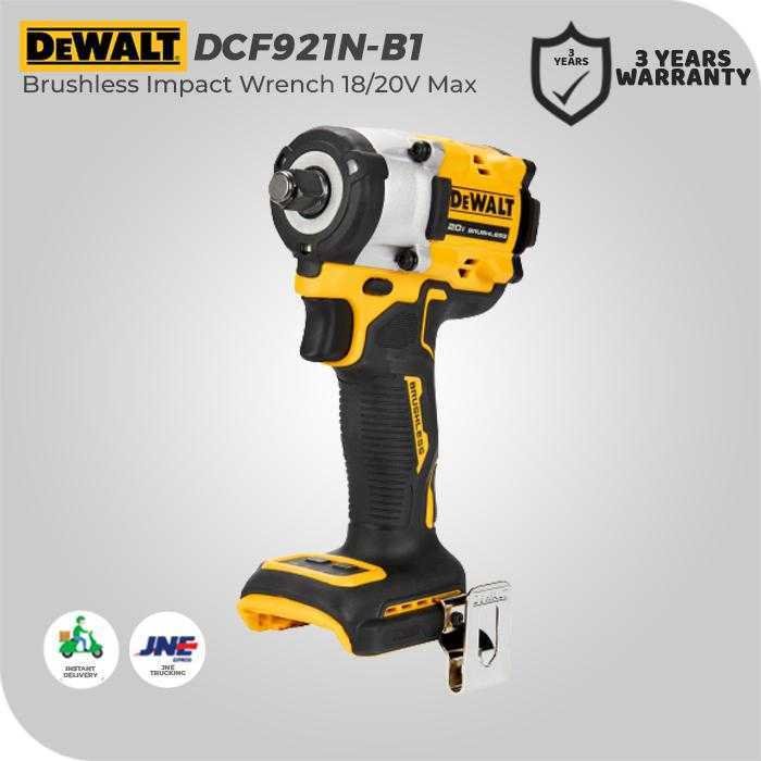DEWALT DCF921N BRUSHLESS IMPACT WRENCH WITH HOG RING 20V MAX SQ 1/2" 650NM (UNIT ONLY) - Image 2