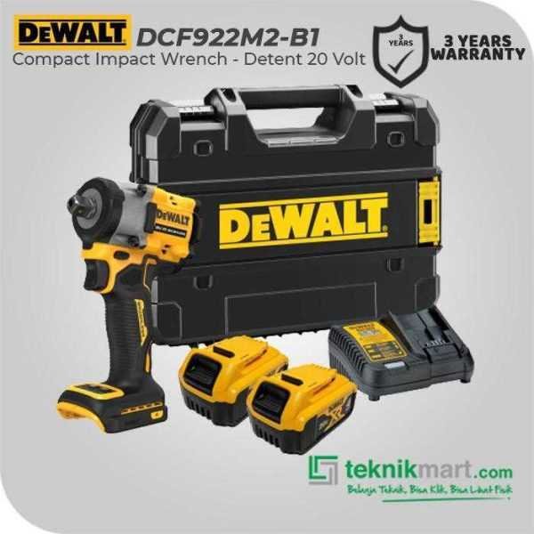 DEWALT DCF922M2 BRUSHLESS IMPACT WRENCH 20VOLT MAX SQ 1/2" 406NM