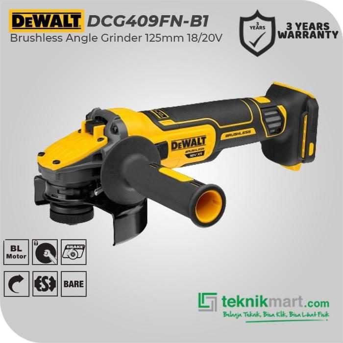 DEWALT DCG409N BRUSHLESS ANGLE GRINDER 18/20VOLT MAX 125MM (UNIT ONLY)