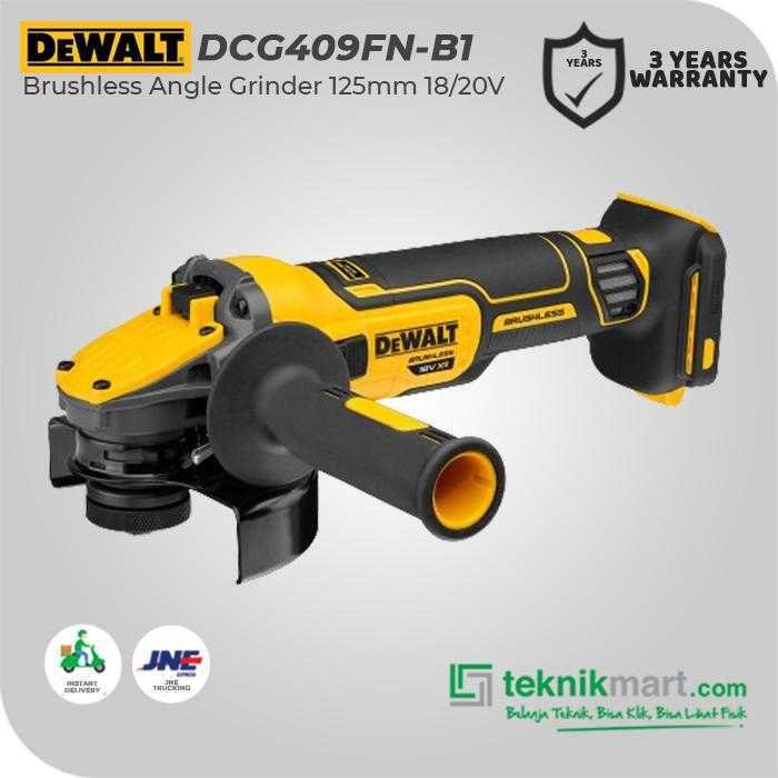 DEWALT DCG409N BRUSHLESS ANGLE GRINDER 18/20VOLT MAX 125MM (UNIT ONLY) - Image 3