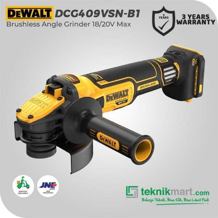 DEWALT DCG409VSN BRUSHLESS ANGLE GRINDER 20V MAX 100MM + VARIABLE SPEED (UNIT ONLY) - Image 3