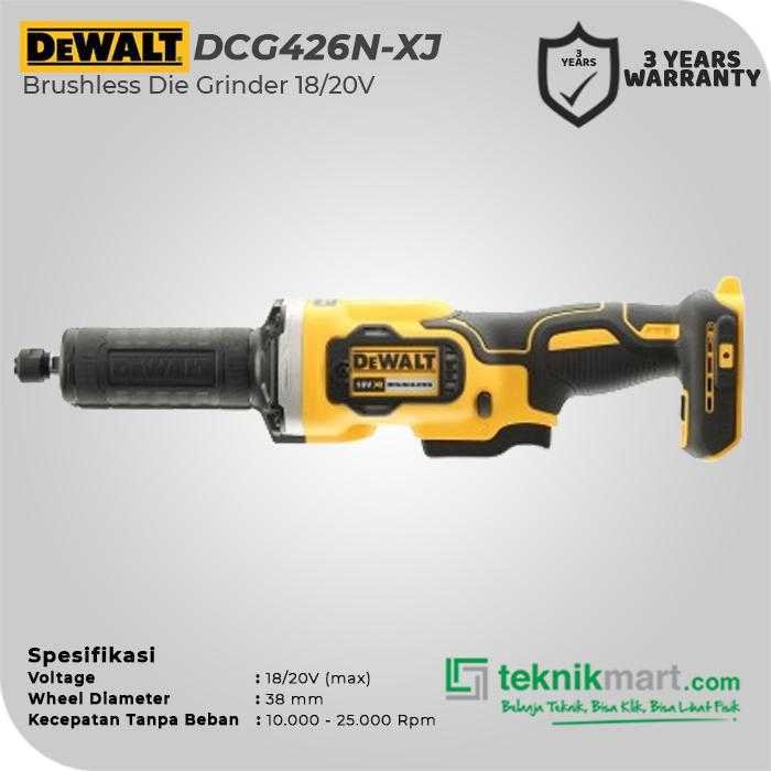 DEWALT DCG426N BRUSHLESS DIE GRINDER 18/20VOLT MAX (UNIT ONLY) - Image 2