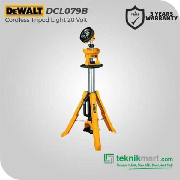 DEWALT DCL079B CORDLESS TRIPOD LIGHT 20VOLT 3000LUMENS (UNIT ONLY)