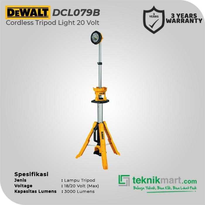 DEWALT DCL079B CORDLESS TRIPOD LIGHT 20VOLT 3000LUMENS (UNIT ONLY) - Image 3